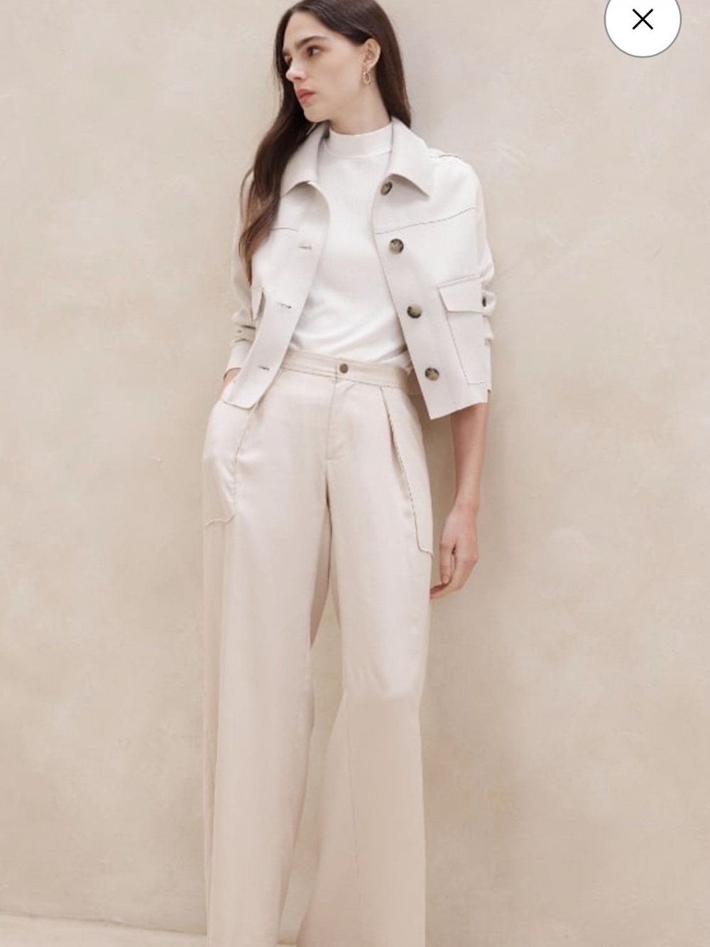 Banana Republic Vegan Suede Short Jacket S Petite Selenite